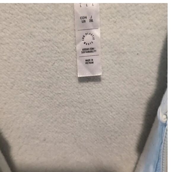 ADIDAS Men’s Tech Full Zip Fleece Hoodie Performance Hooded Track JacketSize L - Picture 8 of 9